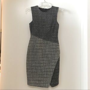 125. Banana Republic Grey/Black Layered Slit Dress